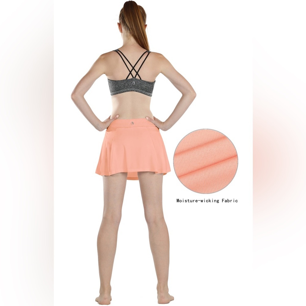 NWT icyzone Athletic Skirt Workout White Golf Tennis Skort w/ Pocket Size Small - Picture 5 of 11